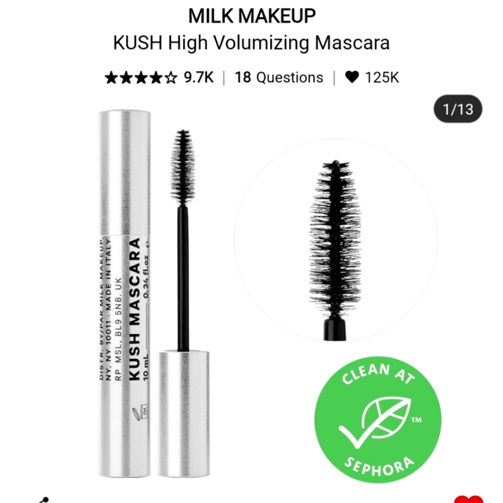 MILK MAKEUP KUSH MASCARAﾟ･*☆¸¸.•*¨*•